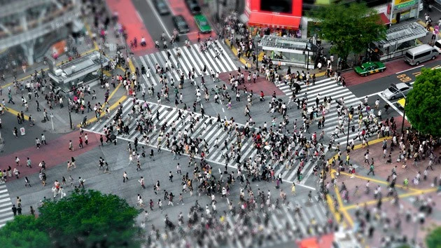 Paso diagonal de Shibuya, Japón