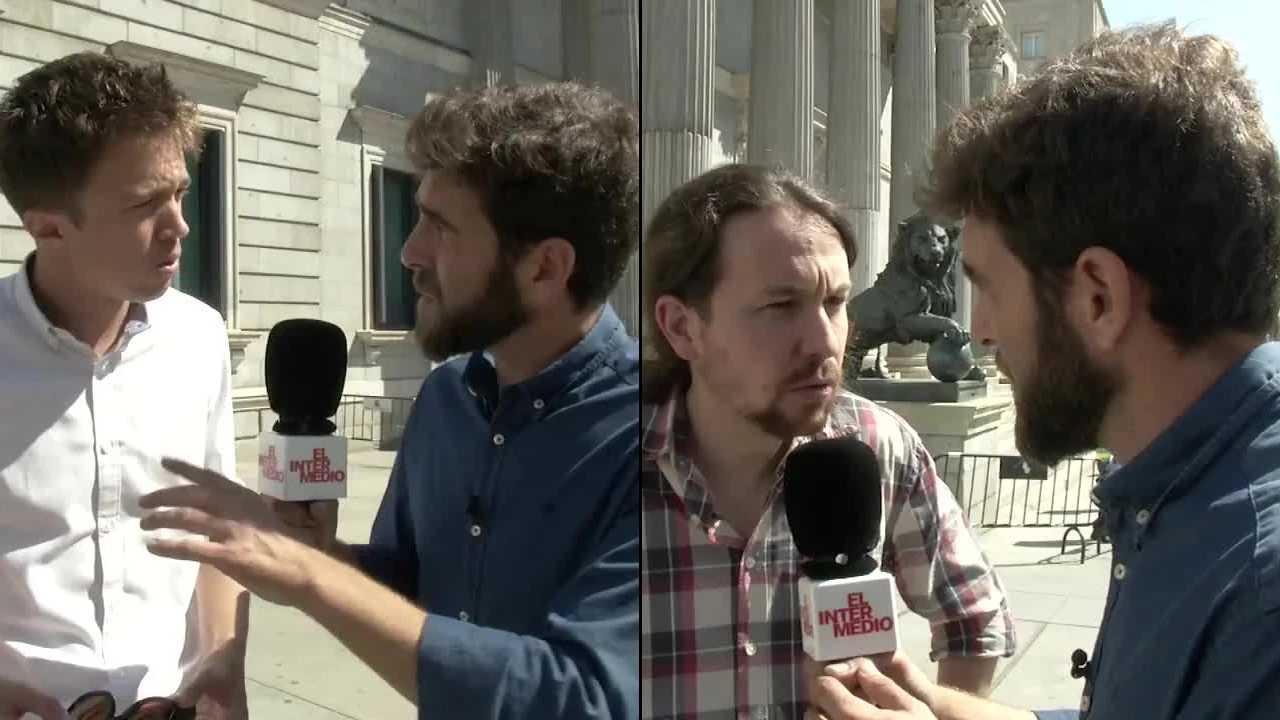 Errejón e Iglesias ante Gonzo