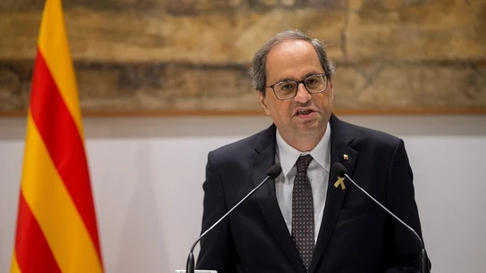 Quim Torra ante los medios Quim Torra ante los medios