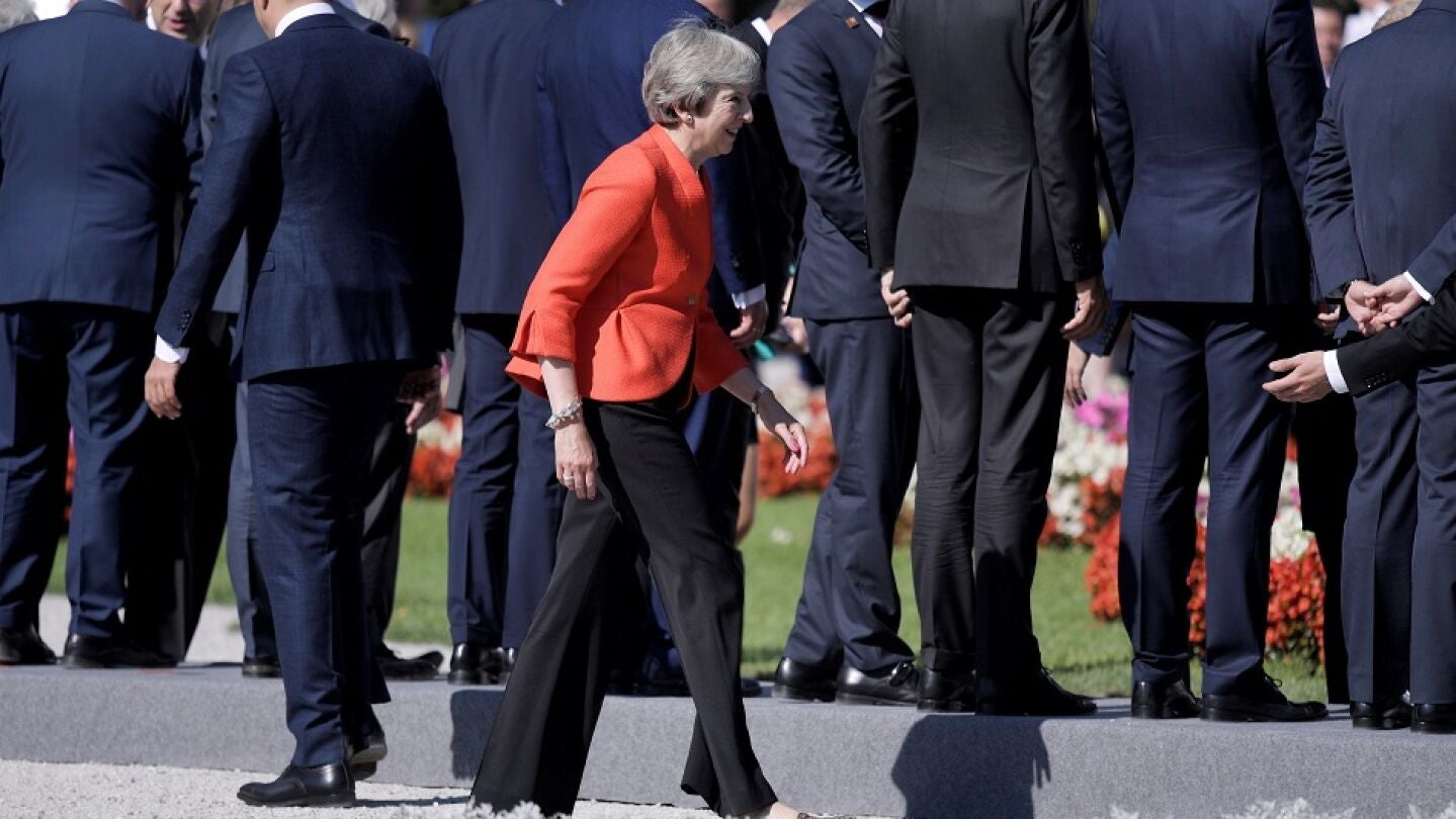 Theresa May en la cumbre de l&iacute;deres de la UE