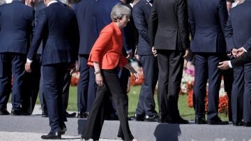 Theresa May en la cumbre de líderes de la UE