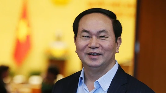 Fotografía de archivo del presidente de Vietnam, Tran Dai Quang Fotografía de archivo del presidente de Vietnam, Tran Dai Quang