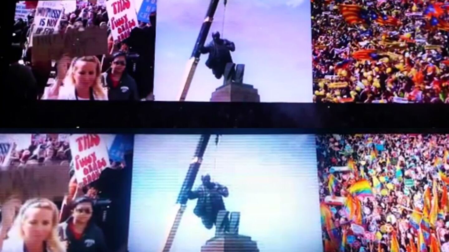 U2 sustituye las esteladas de su concierto en Berl&iacute;n por la manifestaci&oacute;n del Orgullo para su arranque de concierto en Madrid