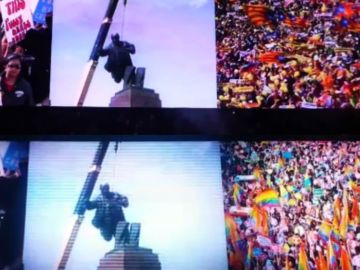 U2 sustituye las esteladas de su concierto en Berlín por la manifestación del Orgullo para su arranque de concierto en Madrid U2 sustituye las esteladas de su concierto en Berlín por la manifestación del Orgullo para su arranque de concierto en Madrid