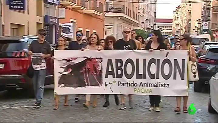 Manifestación antitaurina en Valencia