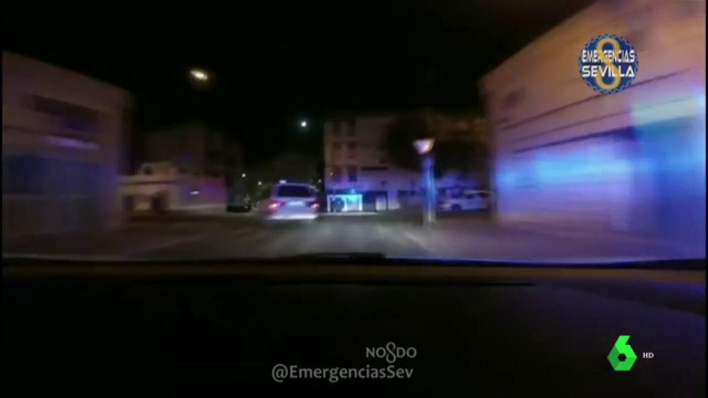 Imagen de la persecuci&oacute;n de un coche en Sevilla