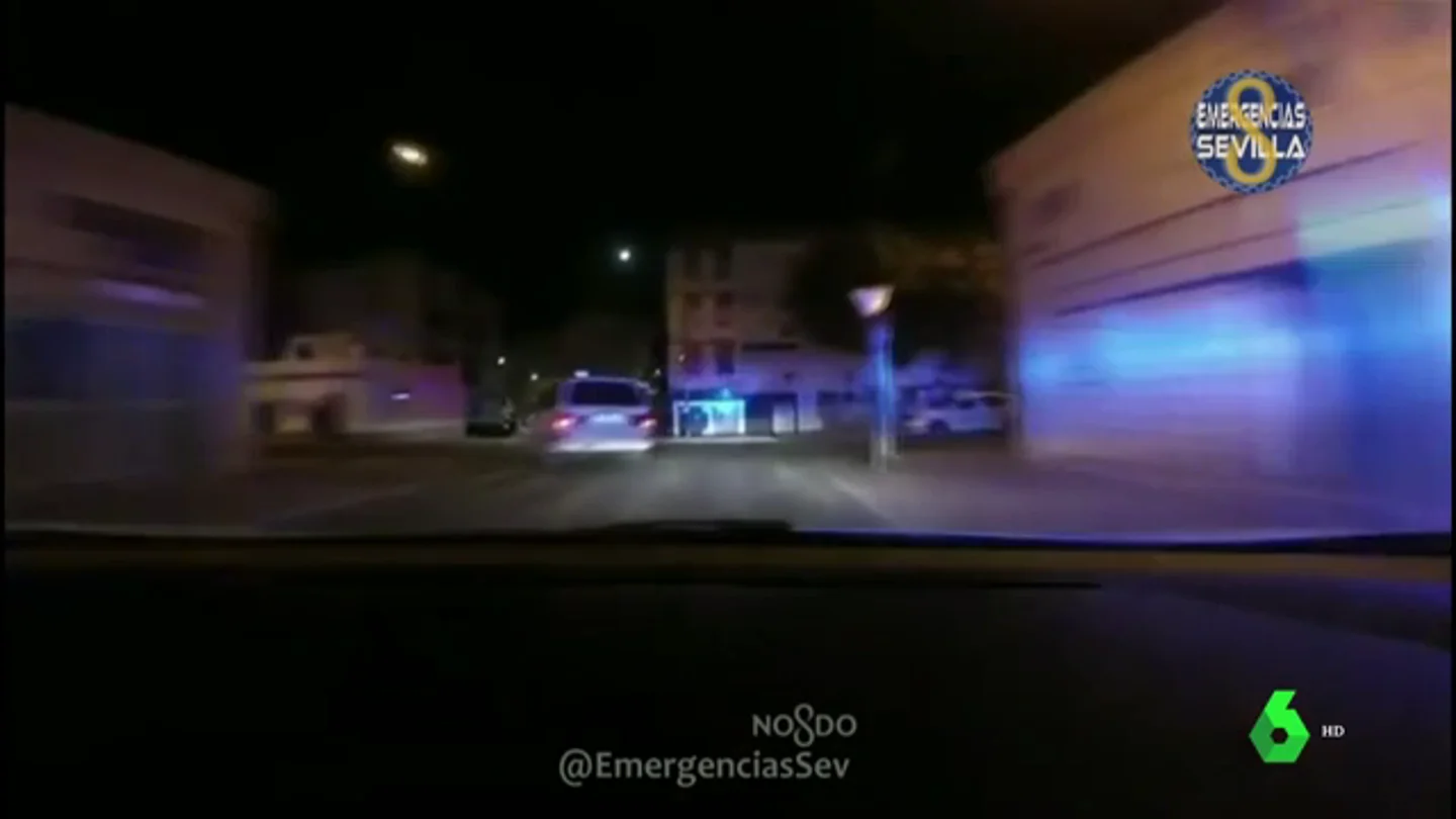 Imagen de la persecución de un coche en Sevilla Imagen de la persecución de un coche en Sevilla