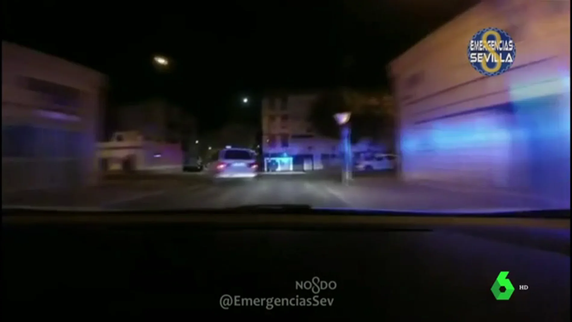 Imagen de la persecución de un coche en Sevilla