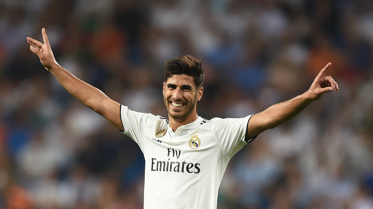 Asensio celebra un gol