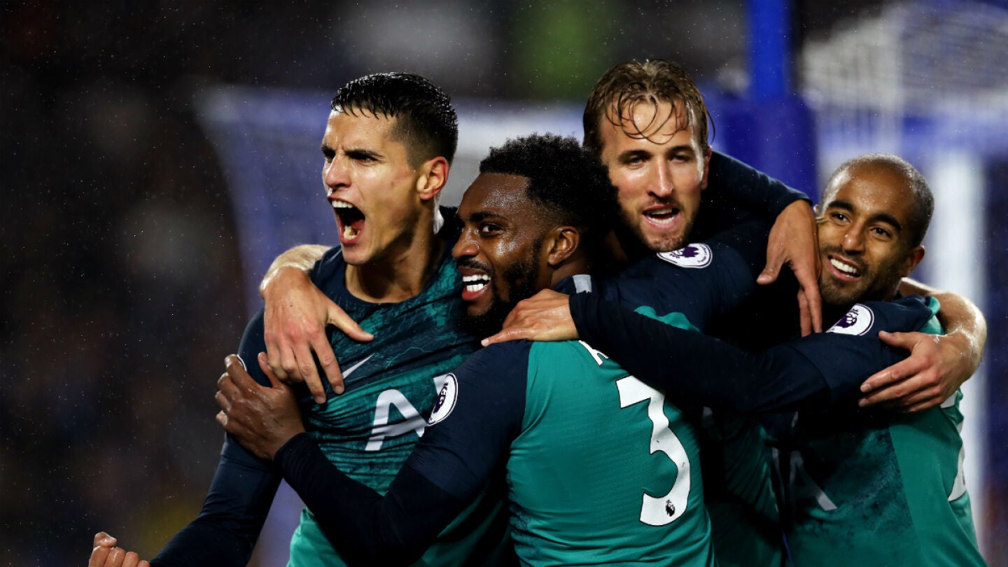 El Tottenham celebra un gol