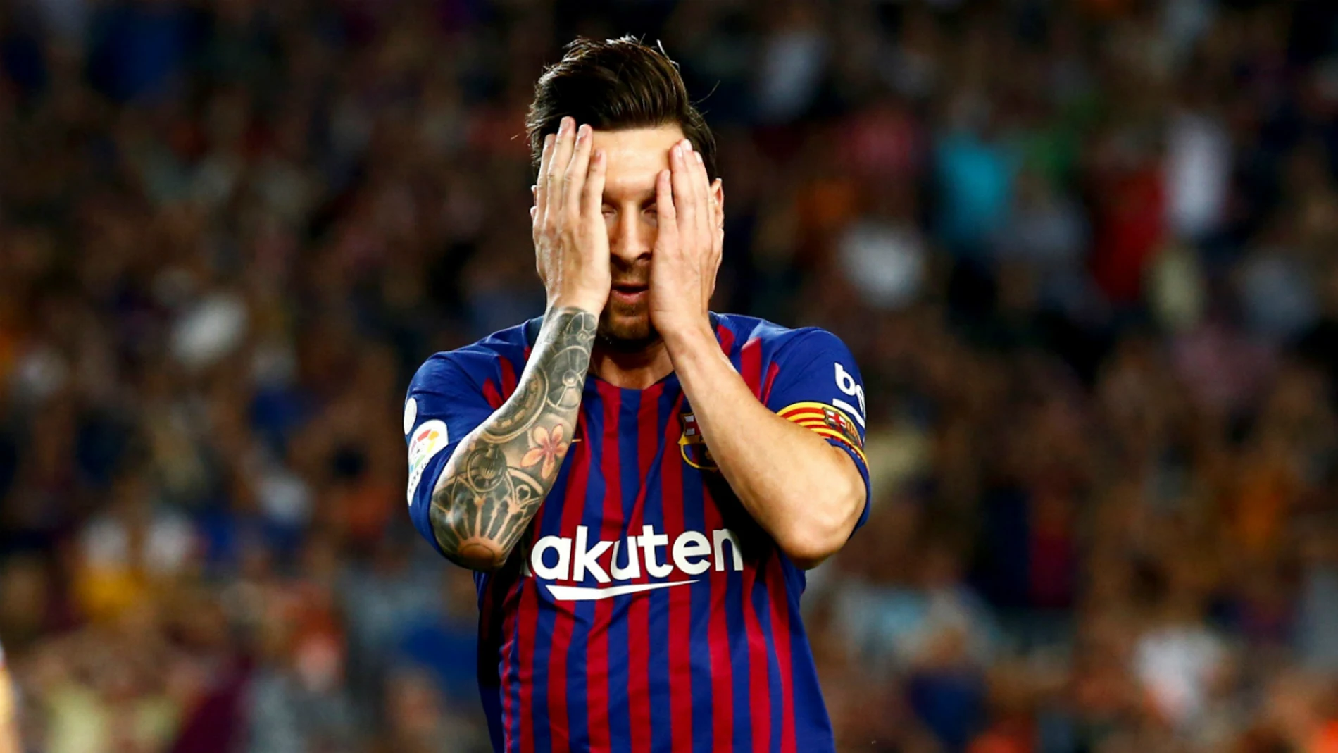 Lionel Messi se lamenta