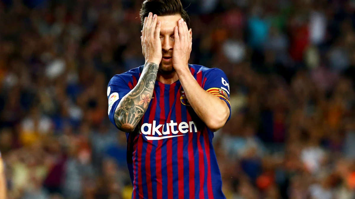 Lionel Messi se lamenta