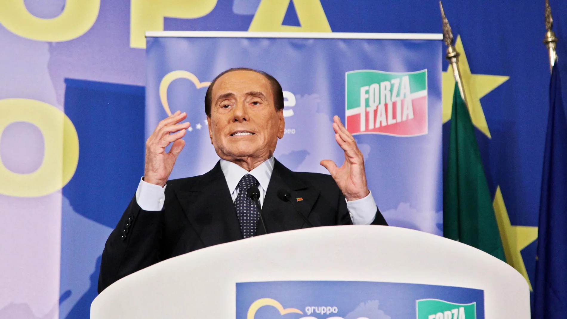 El presidente de Forza Italia Silvio Berlusconi