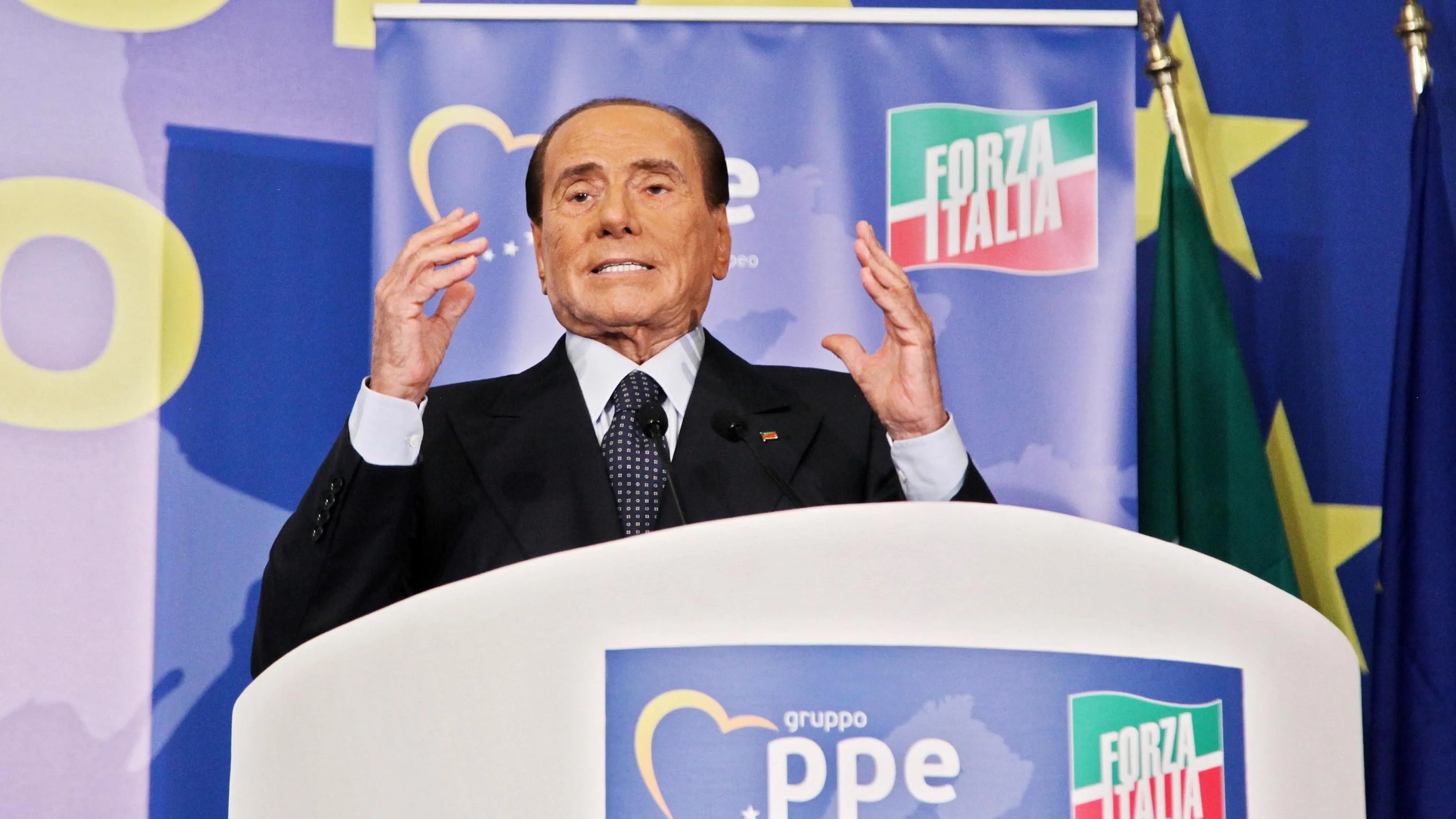 El presidente de Forza Italia Silvio Berlusconi