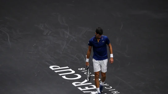 Novak Djokovic, en su partido ante Kevin Anderson Novak Djokovic, en su partido ante Kevin Anderson