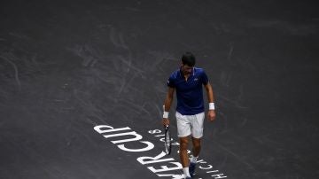 Novak Djokovic, en su partido ante Kevin Anderson