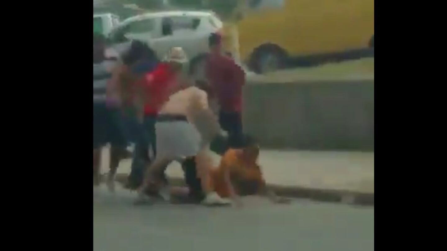 Momento de la grave agresi&oacute;n en Monterrey