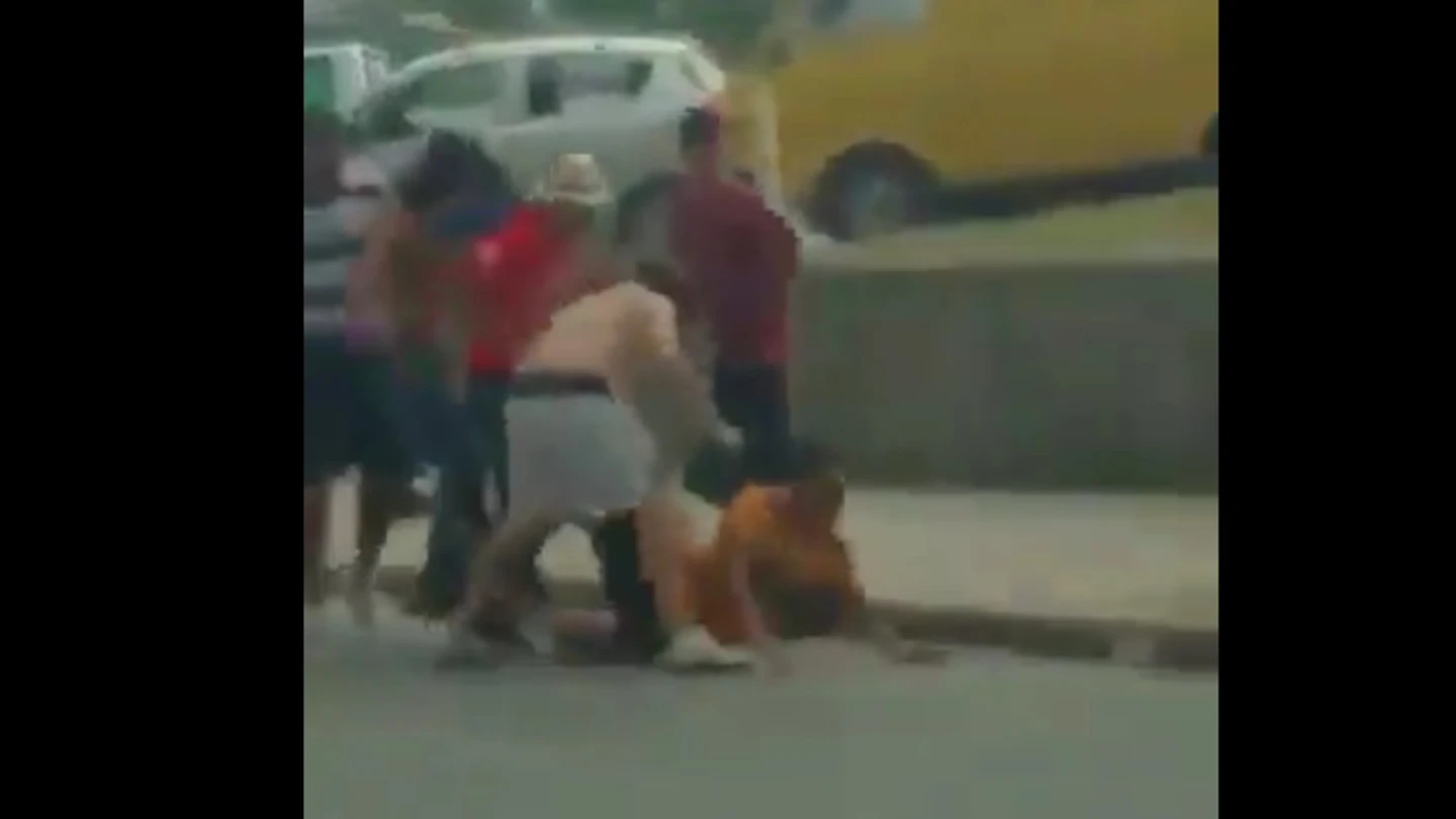 Momento de la grave agresión en Monterrey Momento de la grave agresión en Monterrey