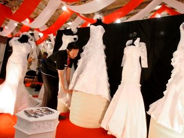 Un expositor en una Exposición de Bodas Un expositor en una Exposición de Bodas
