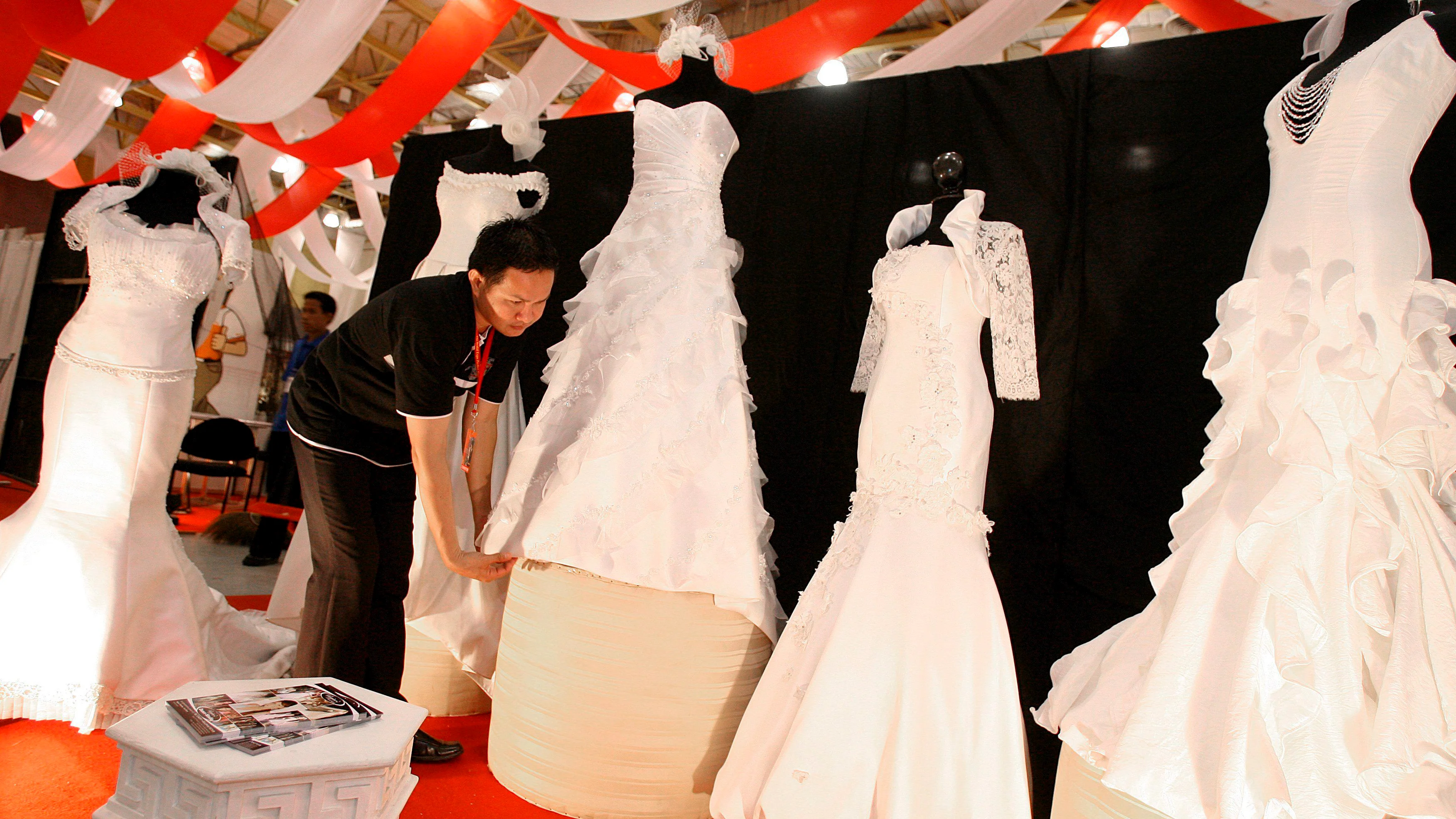 Un expositor en una Exposición de Bodas