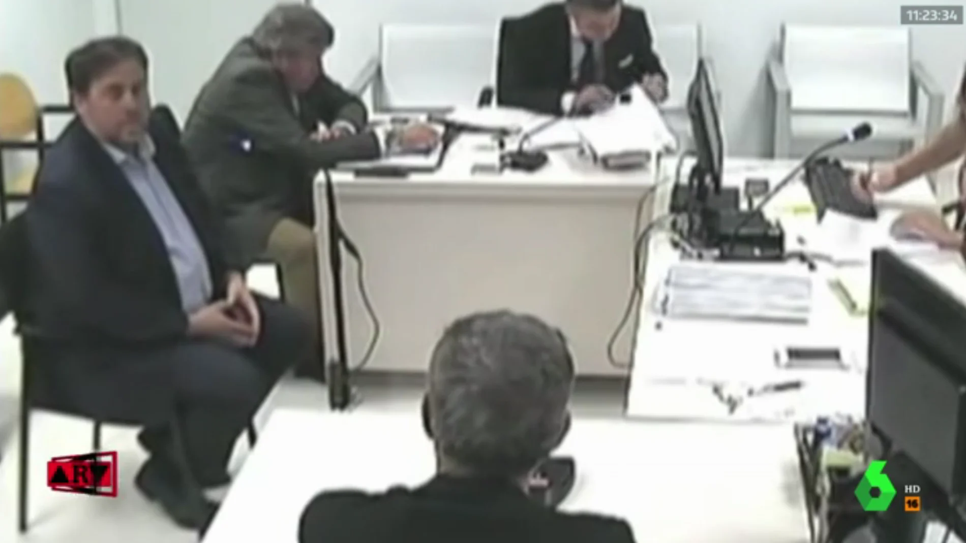 Oriol Junqueras declarando frente a la jueza
