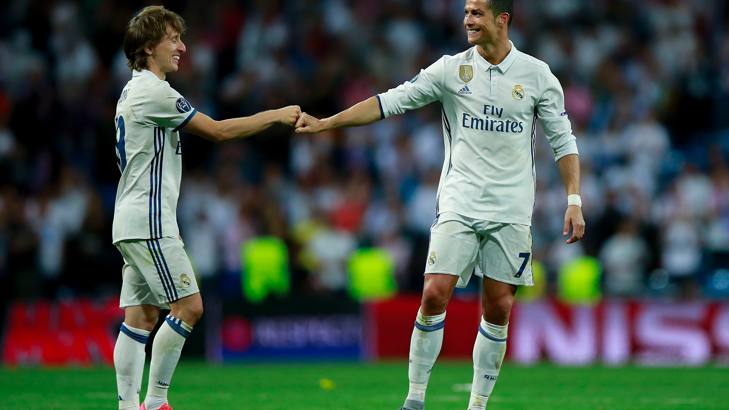 Modric y Cristiano Ronaldo, durante un partido del Real Madrid