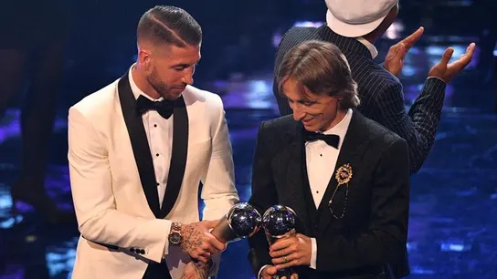 Sergio Ramos con Modric. Sergio Ramos con Modric.