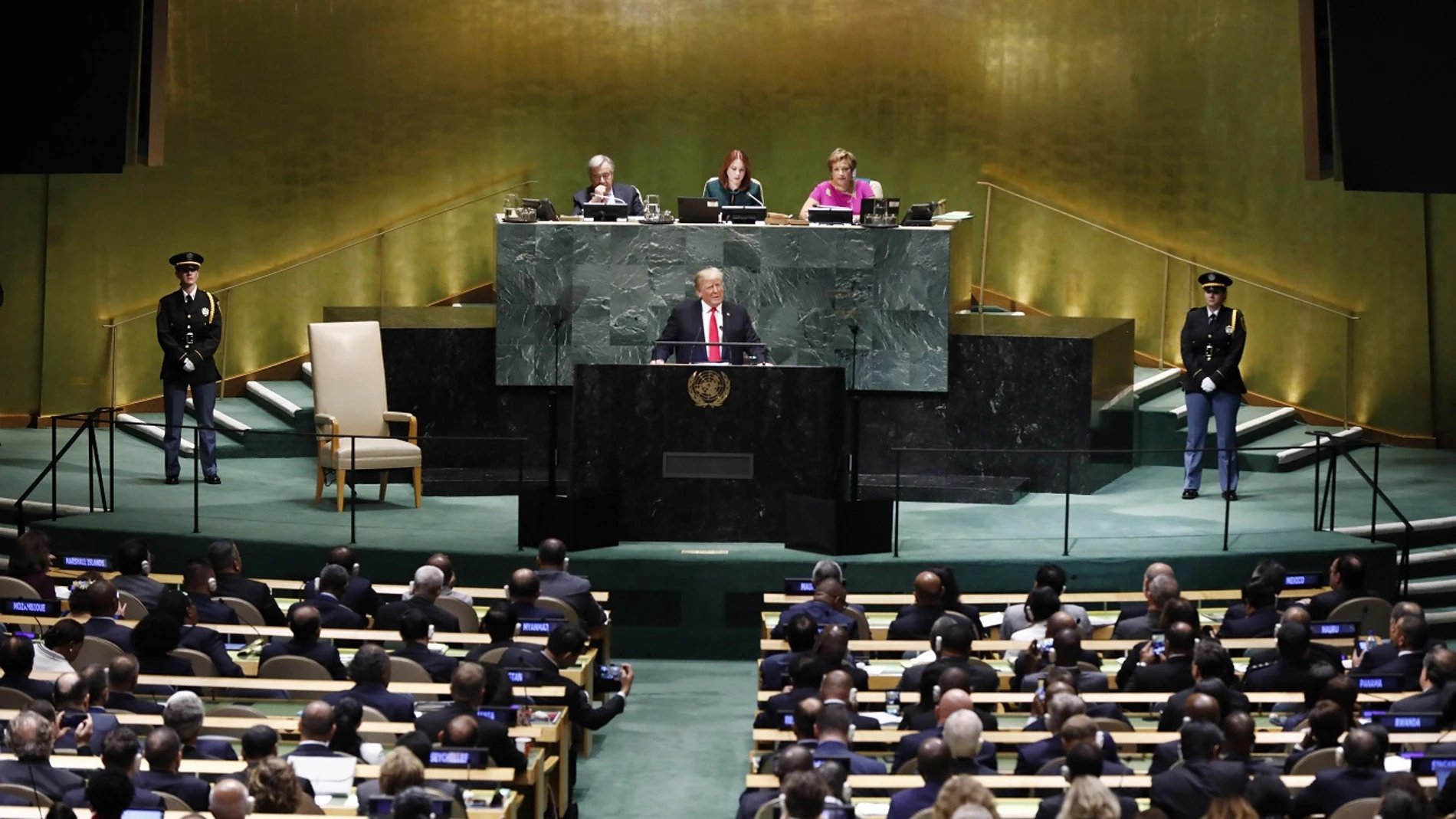 Donald Trump en la asamblea de las Naciones Unidas