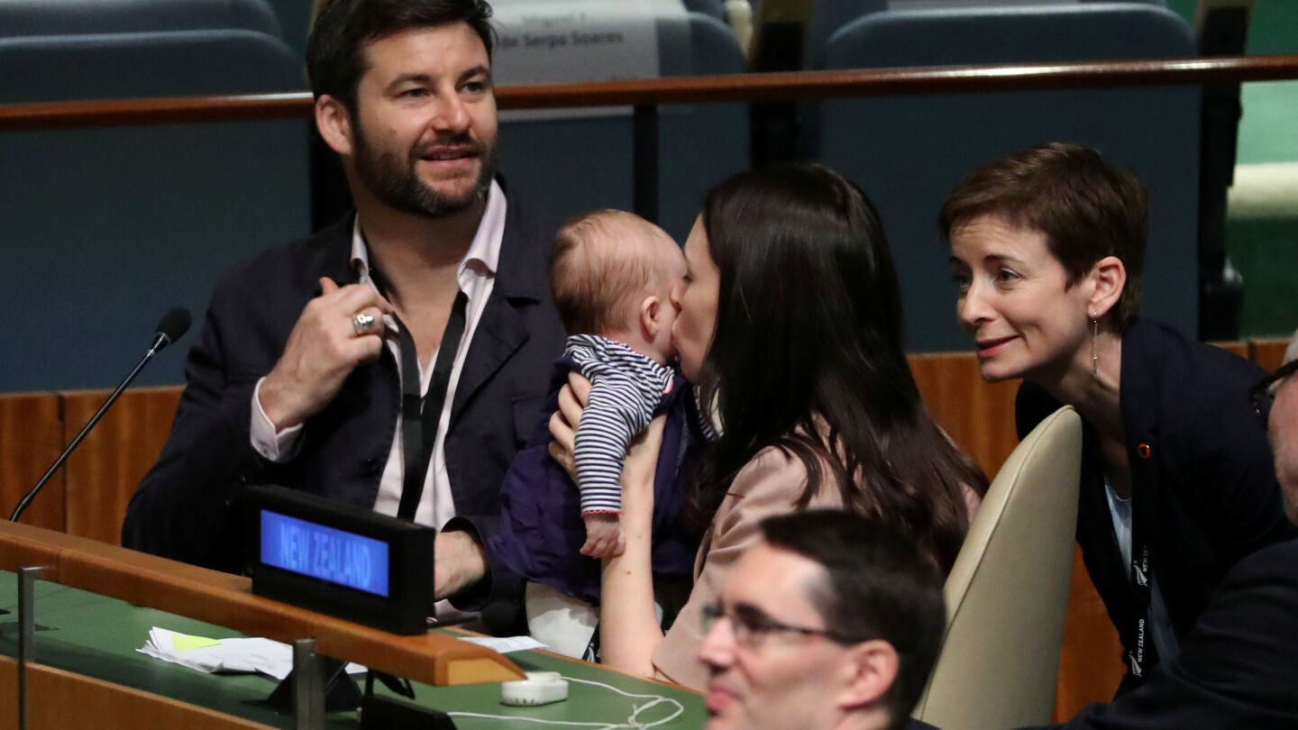 La primera ministra de Nueva Zelanda lleva a su beb&eacute; a la Asamblea de la ONU