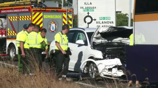 Accidente de tr&aacute;fico en Vilanova de Arousa