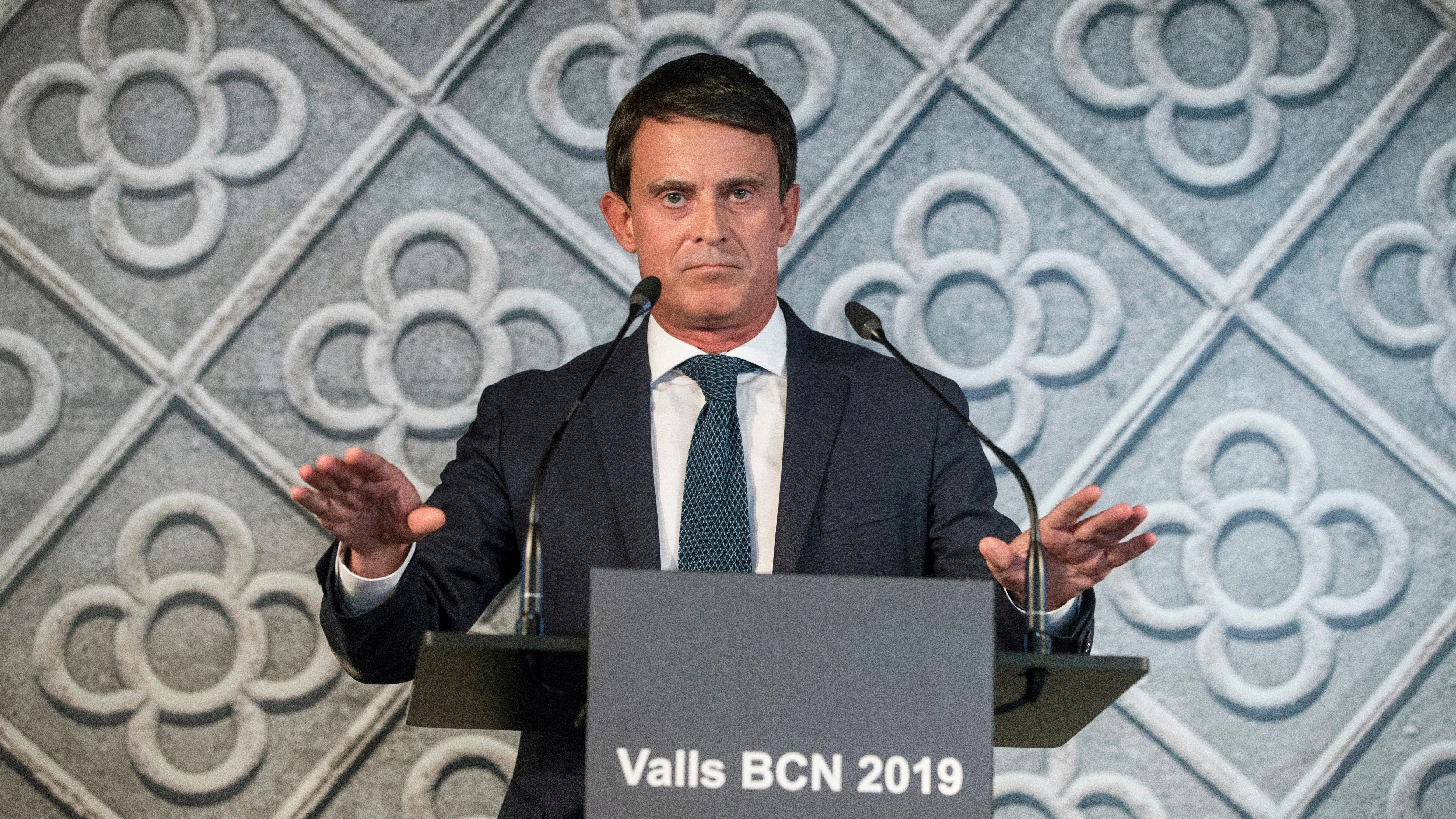 El exprimer ministro francés Manuel Valls en un acto