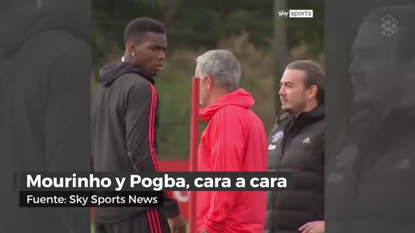 Miradas que matan: Mourinho y Pogba, cara a cara en el entrenamiento tras el pol&eacute;mico v&iacute;deo del franc&eacute;s