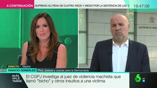 Ignacio González, sobre las polémicas grabaciones del juez: "Generalizar esto a la carrera judicial es injusto. En España los magistrados no son machistas" Ignacio González, sobre las polémicas grabaciones del juez: "Generalizar esto a la carrera judicial es injusto. En España los magistrados no son machistas"