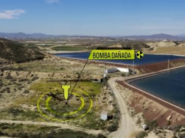 Dos balsas de regadío donde cayó la bomba en Palomares Dos balsas de regadío donde cayó la bomba en Palomares