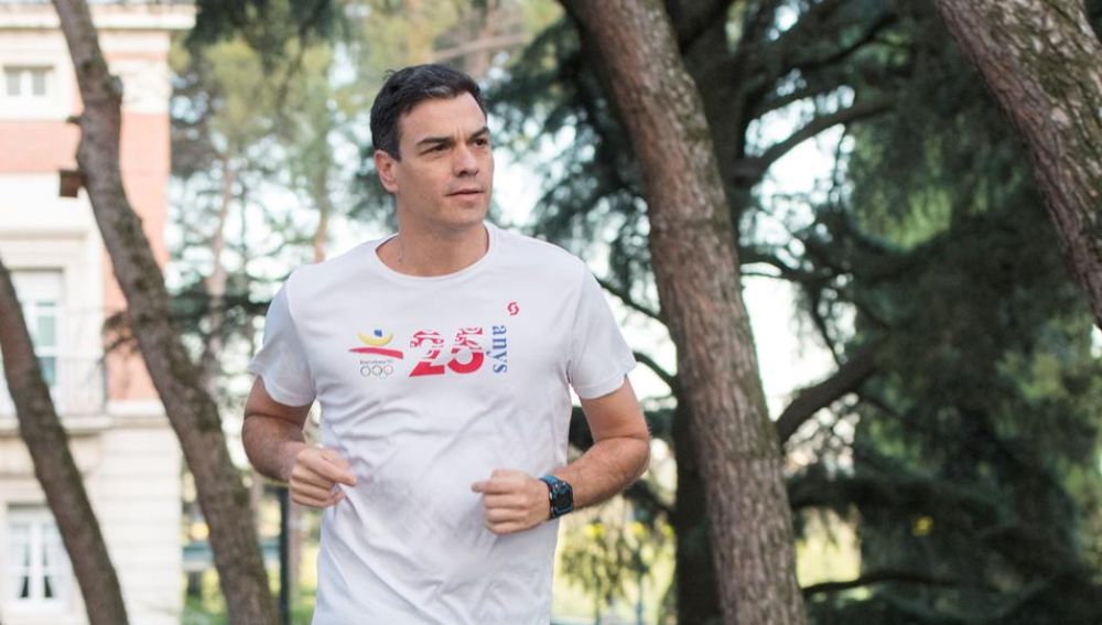 Pedro Sánchez corriendo (Archivo)