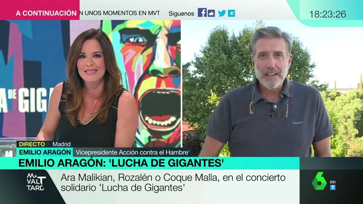 Emilio Aragón presenta su concierto solidario: "Gigantes son todos aquellos que le plantan cara al hambre todos los días" Emilio Aragón presenta su concierto solidario: "Gigantes son todos aquellos que le plantan cara al hambre todos los días"