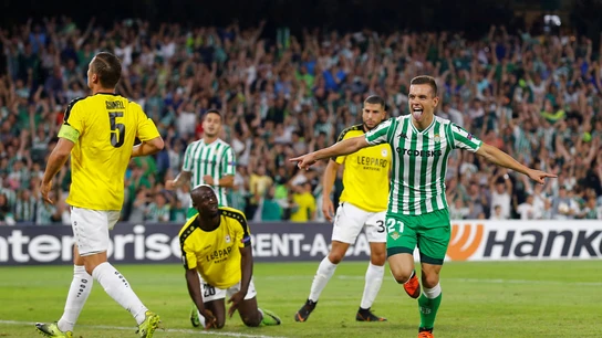 Lo Celso celebra su gol con el Betis en el Villamarín Lo Celso celebra su gol con el Betis en el Villamarín