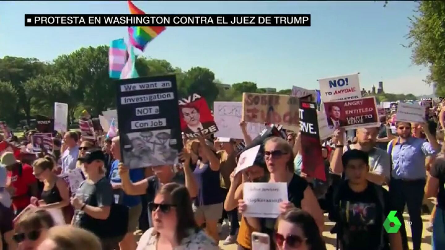 Multitudinarias protestas en Washington contra la nominaci&oacute;n del juez Kavanaugh al Senado