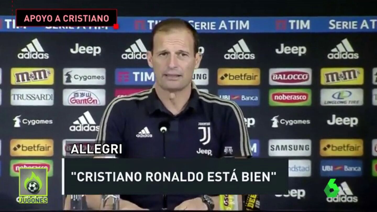 Allegri: "Cristiano ha mostrado su profesionalidad tanto dentro como fuera del campo durante toda su carrera"