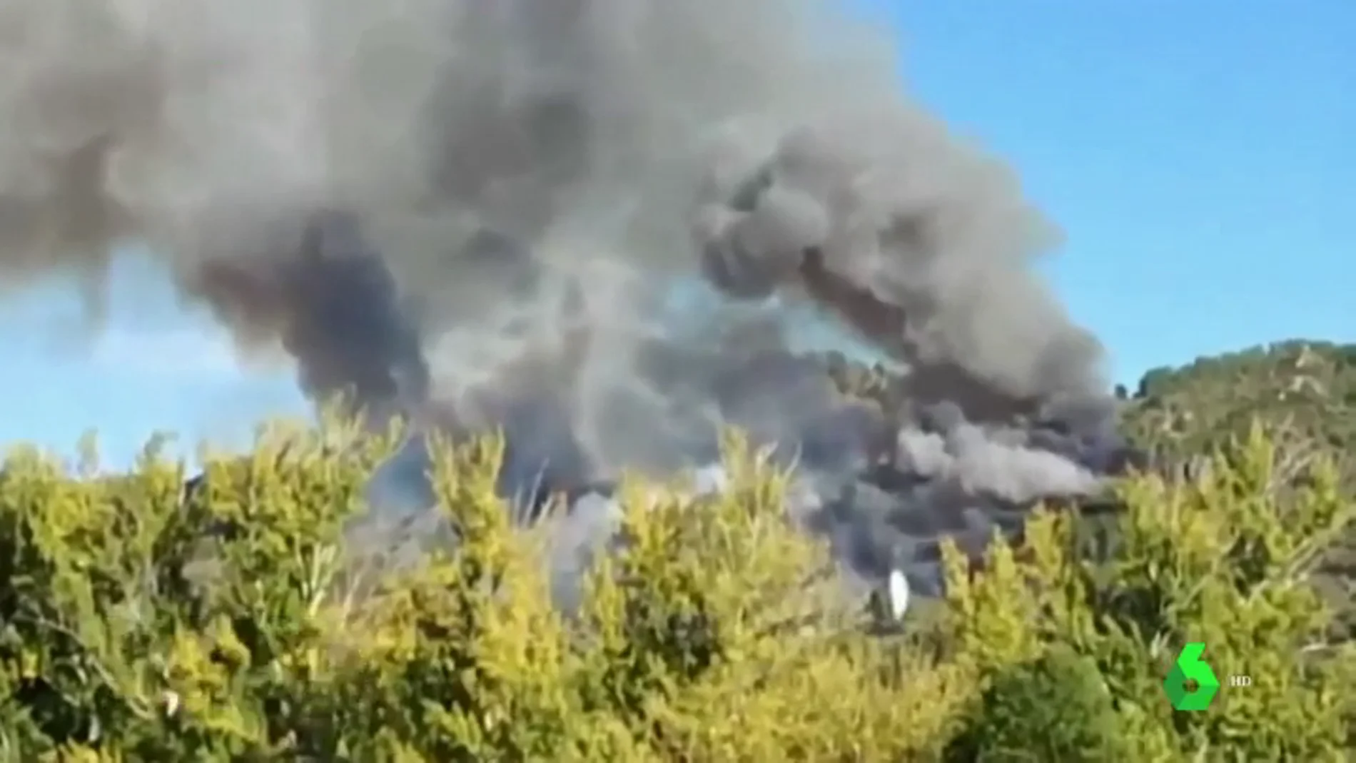 Imagen de un incendio declarado en Galicia
