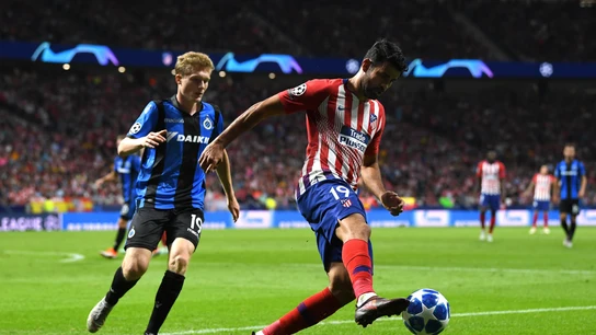 Diego Costa controla el balón en el partido ante el Brujas Diego Costa controla el balón en el partido ante el Brujas