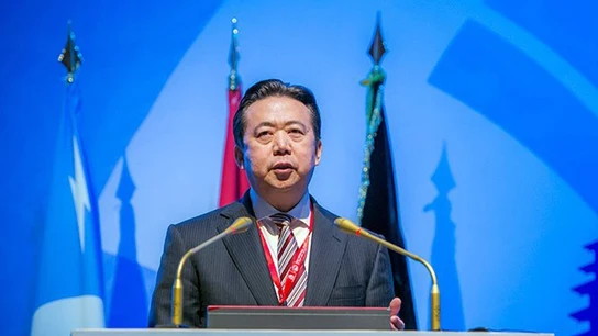 El presidente de la Interpol, el chino Hongwei Meng El presidente de la Interpol, el chino Hongwei Meng