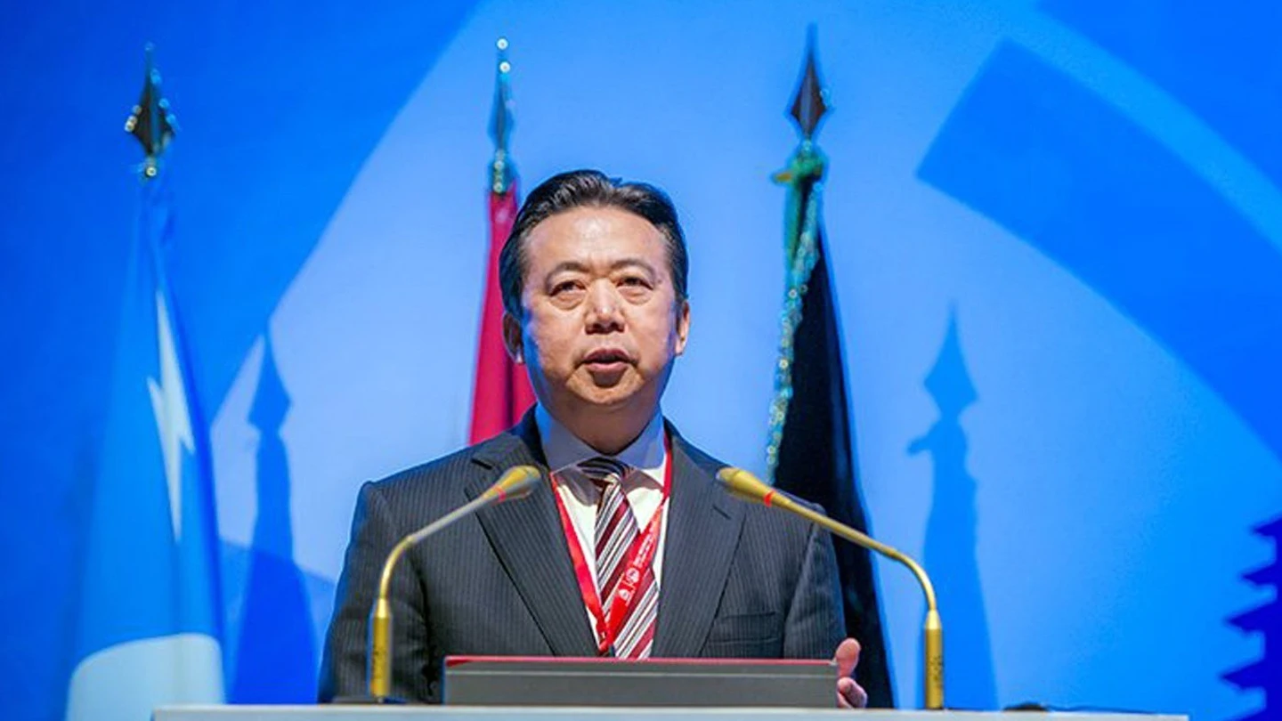 El presidente de la Interpol, el chino Hongwei Meng El presidente de la Interpol, el chino Hongwei Meng