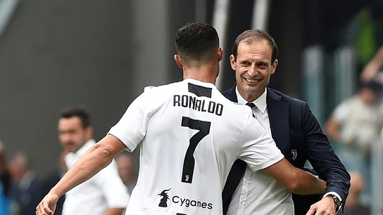 Allegri y Cristiano, en un partido de la Juventus Allegri y Cristiano, en un partido de la Juventus