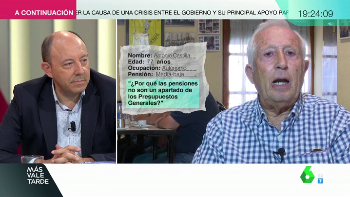 Pensionistas preguntan a Gonzalo Bernardos sobre pensiones