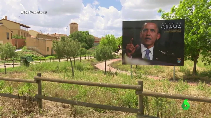 Cartel de Obama en Castroverde de Campos