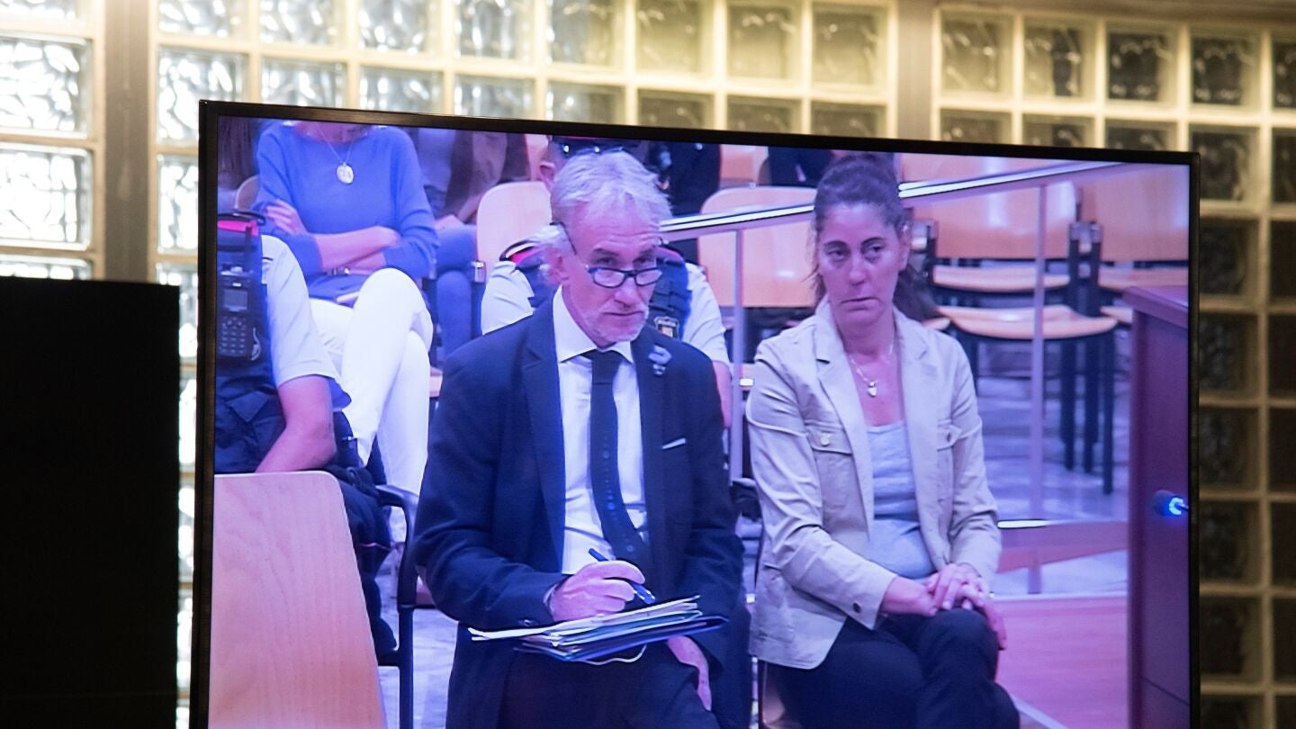 Vista de un monitor de la sala de prensa de la Audiencia de Lleida