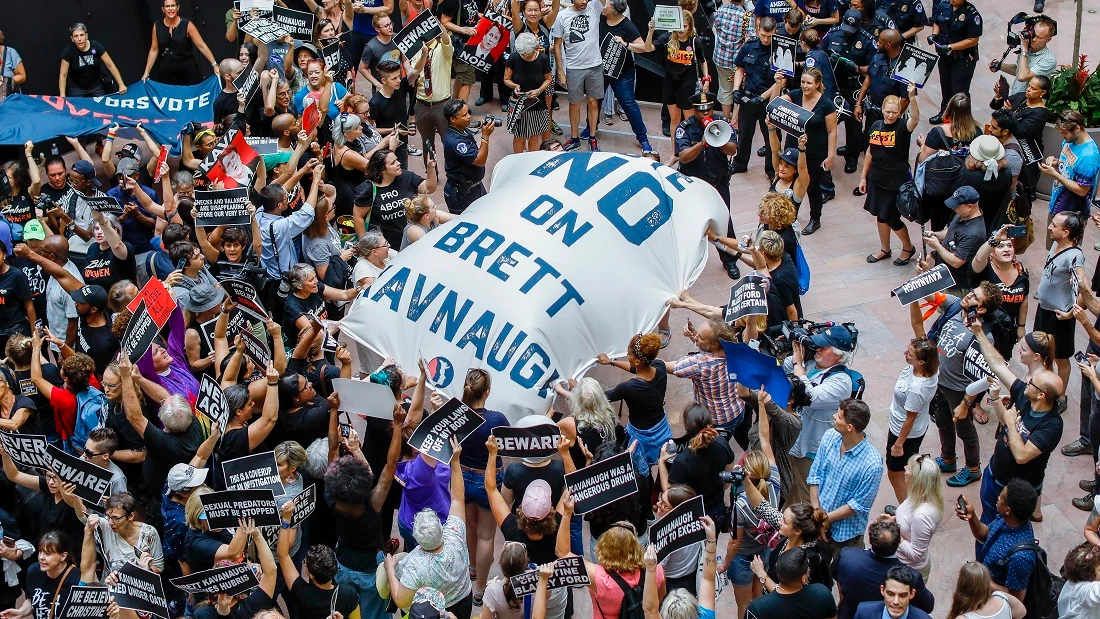 Imagen de las protestas contra el juez Brett Kavanaugh 