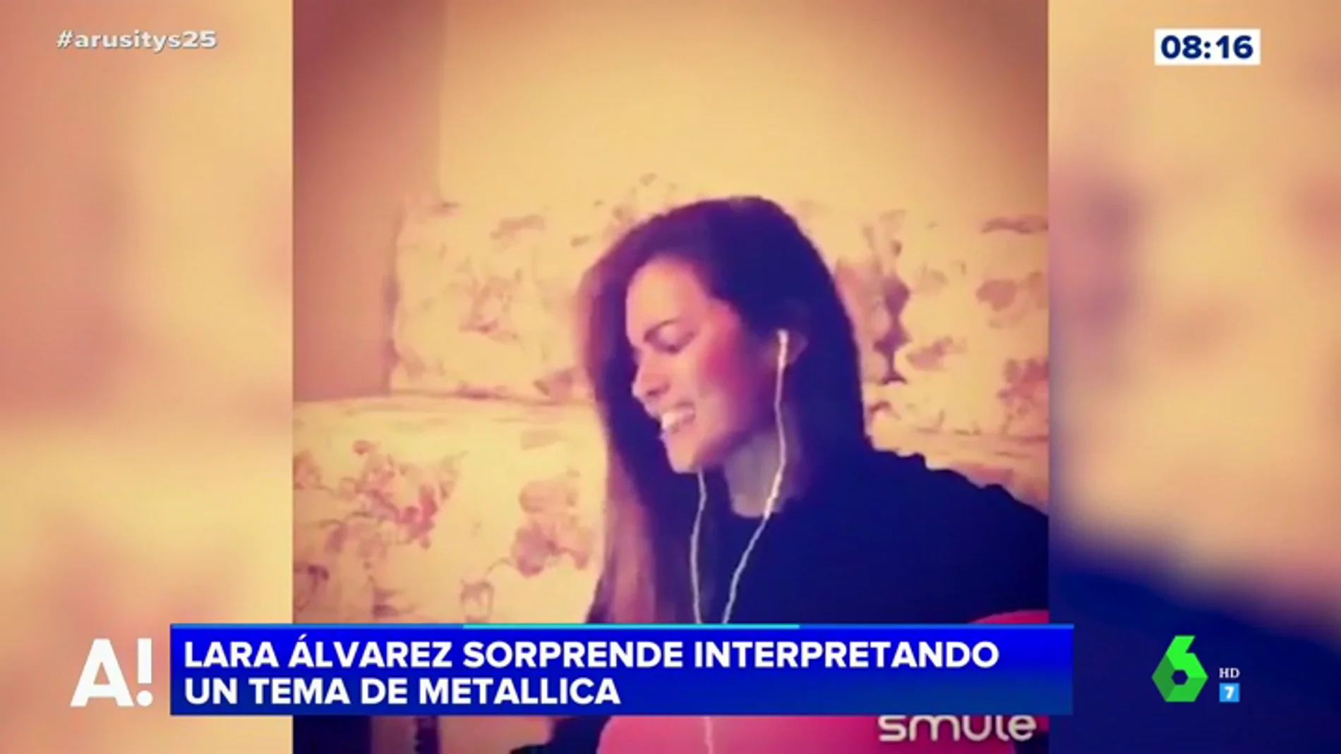Una rockera Lara Álvarez sorprende a sus fans interpretando un tema muy cañero