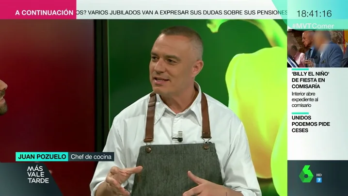 El chef Juan Pozuelo en Más Vale Tarde El chef Juan Pozuelo en Más Vale Tarde